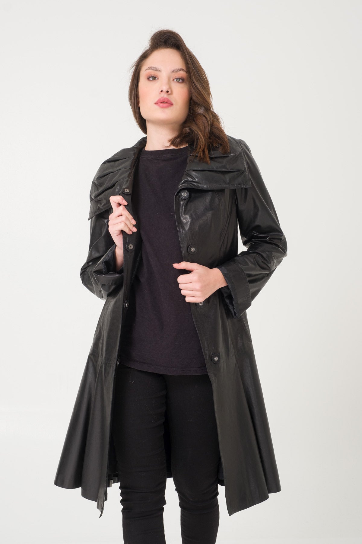 Black Leather Coat
