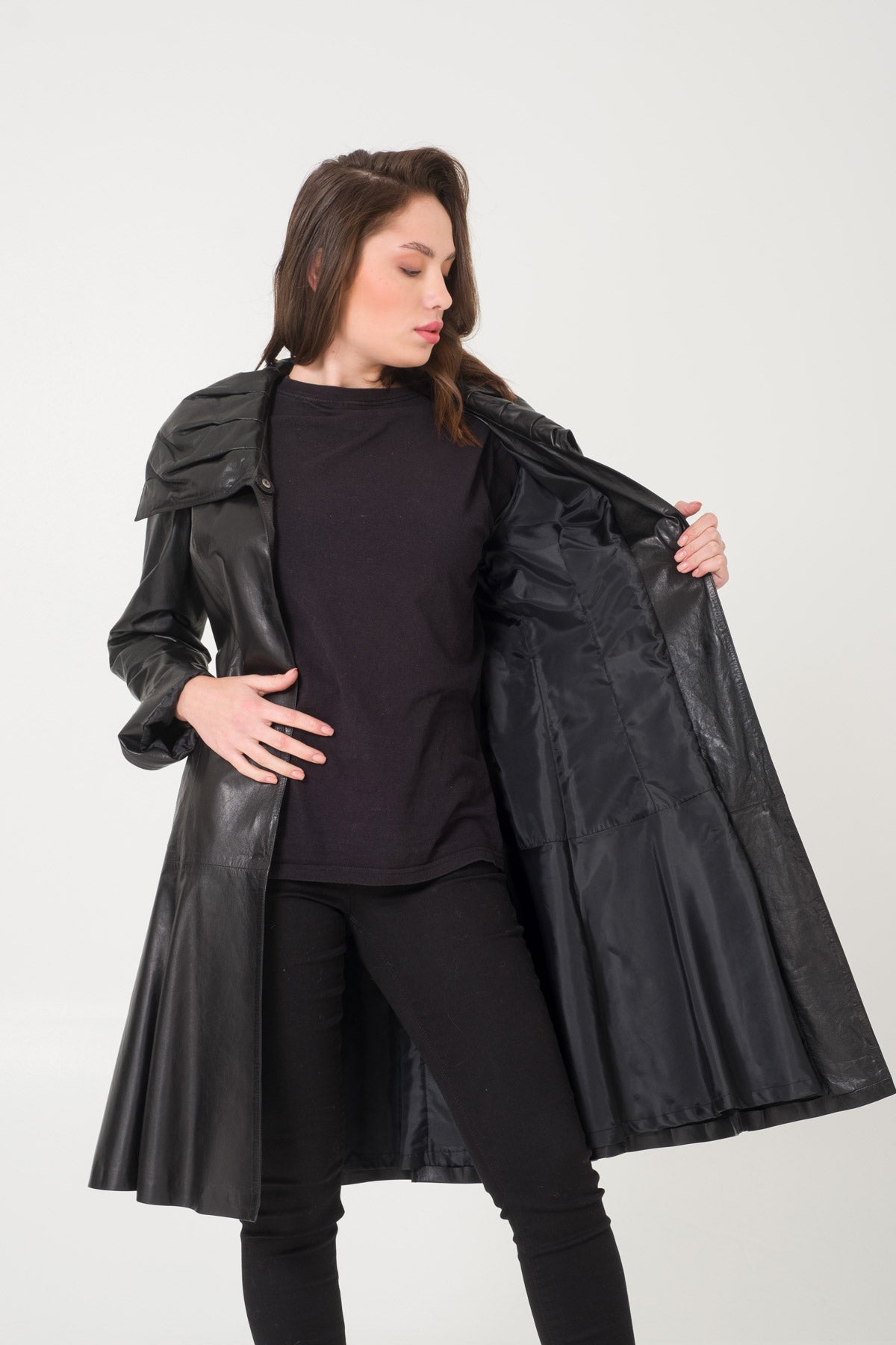 Black Leather Coat