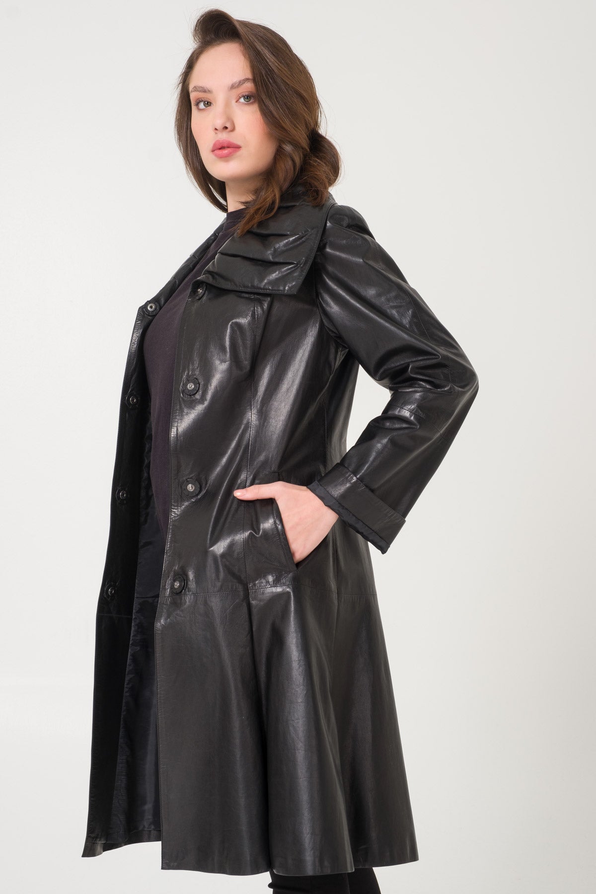 Black Leather Coat