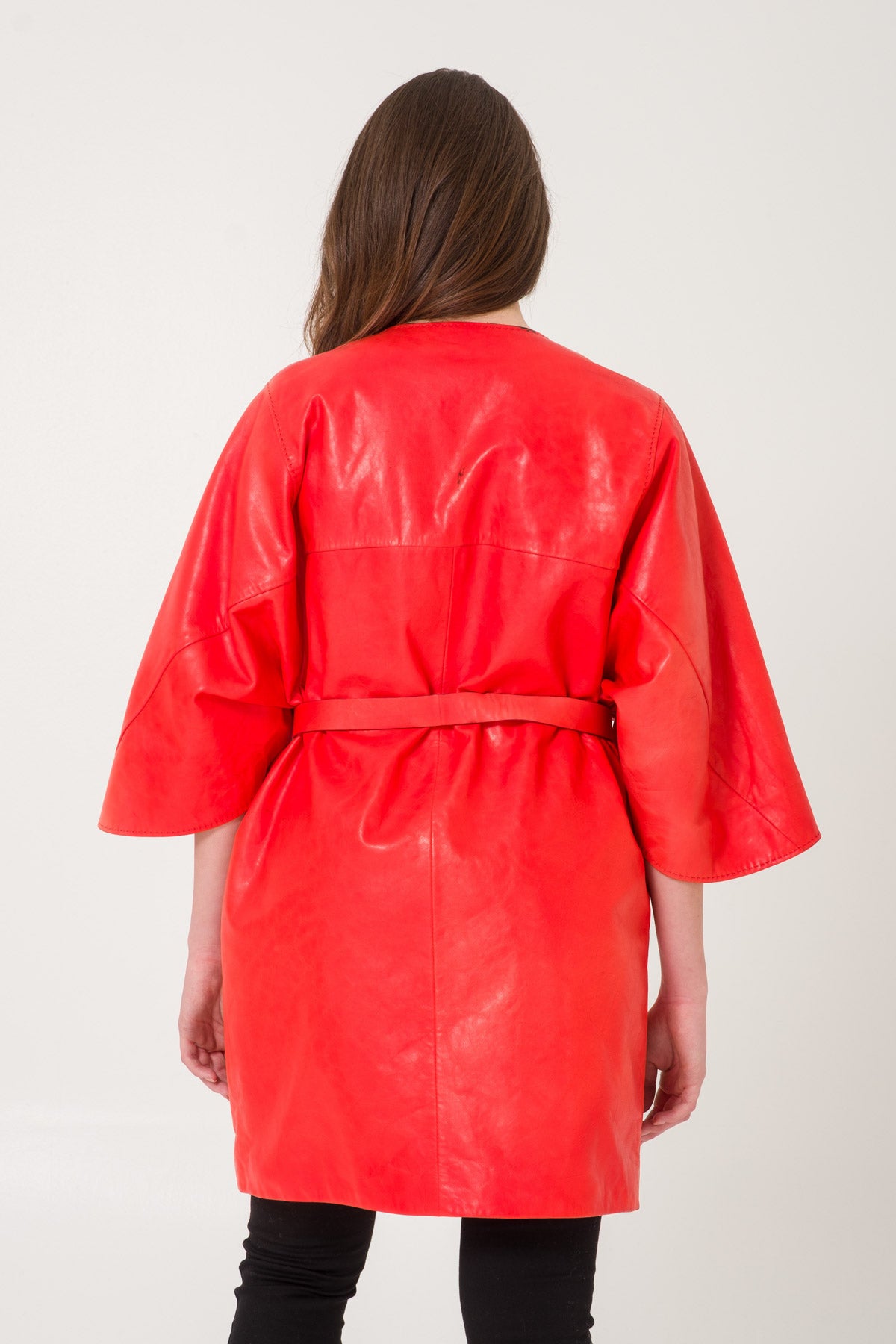 Red Leather Coat