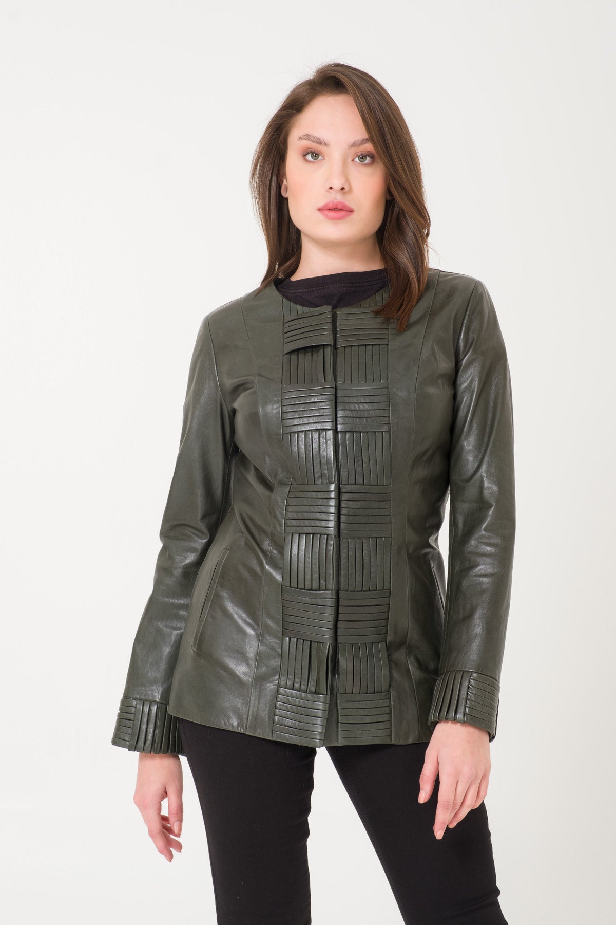 Dark Green Leather Jacket