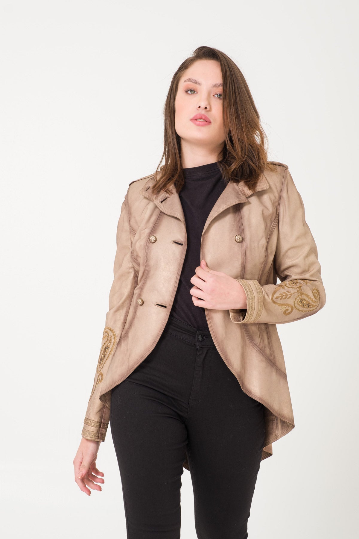Grey Leather Jacket