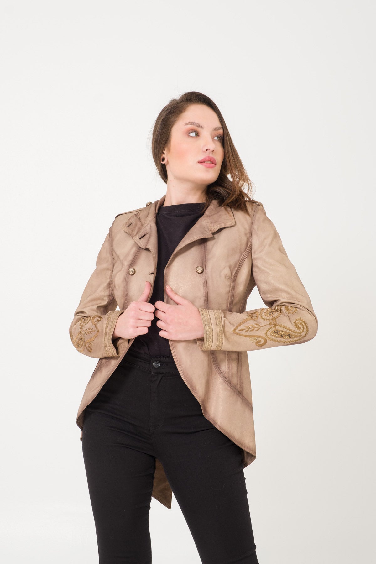 Grey Leather Jacket