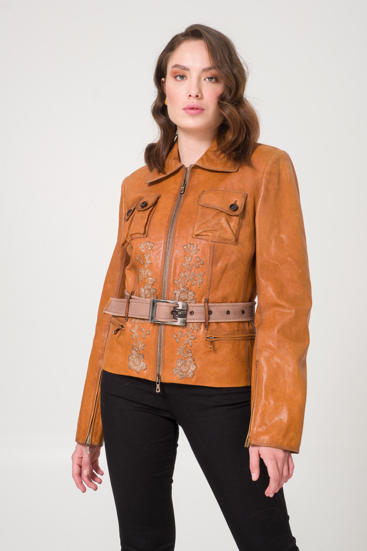 Brown Leather Coat