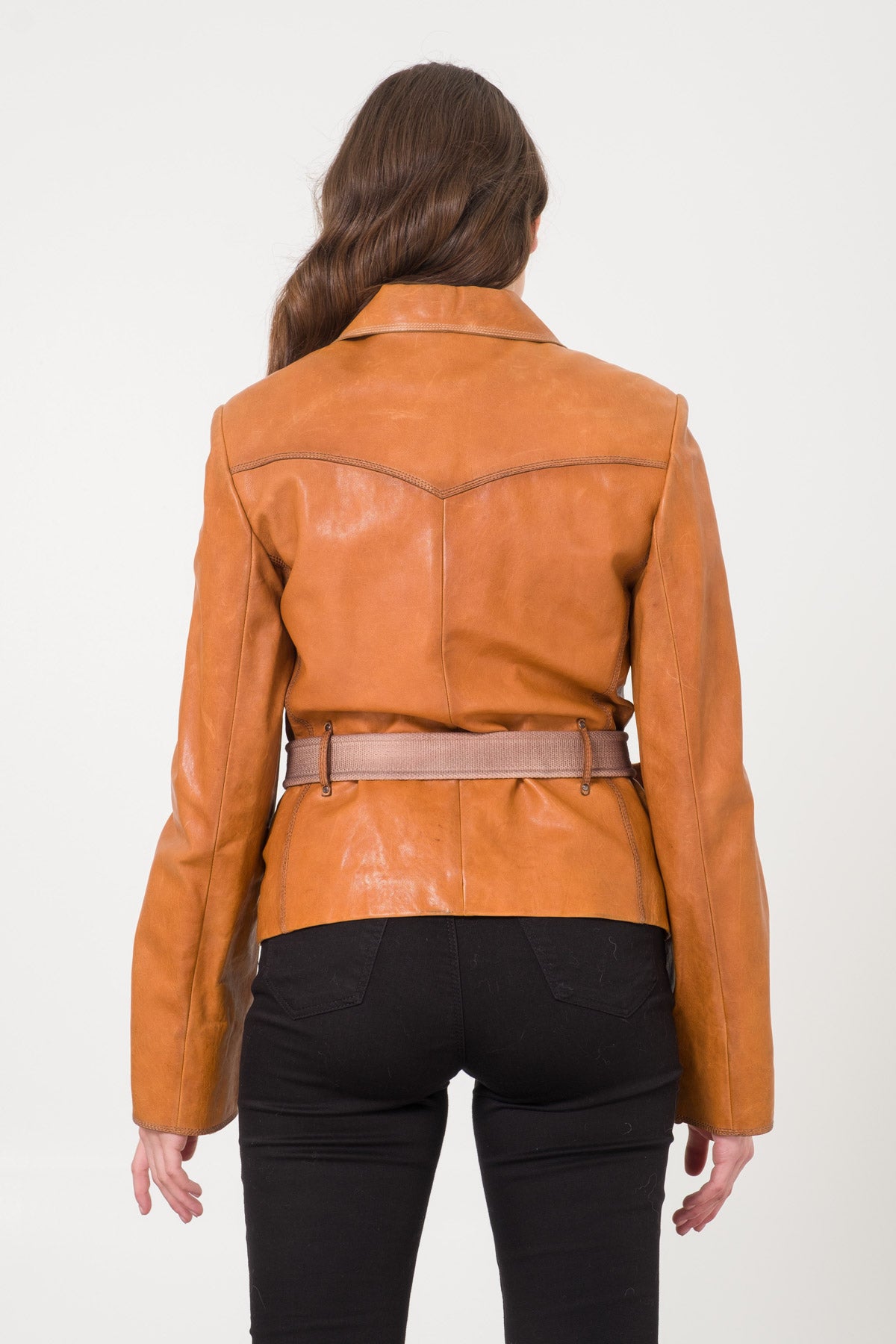 Brown Leather Coat