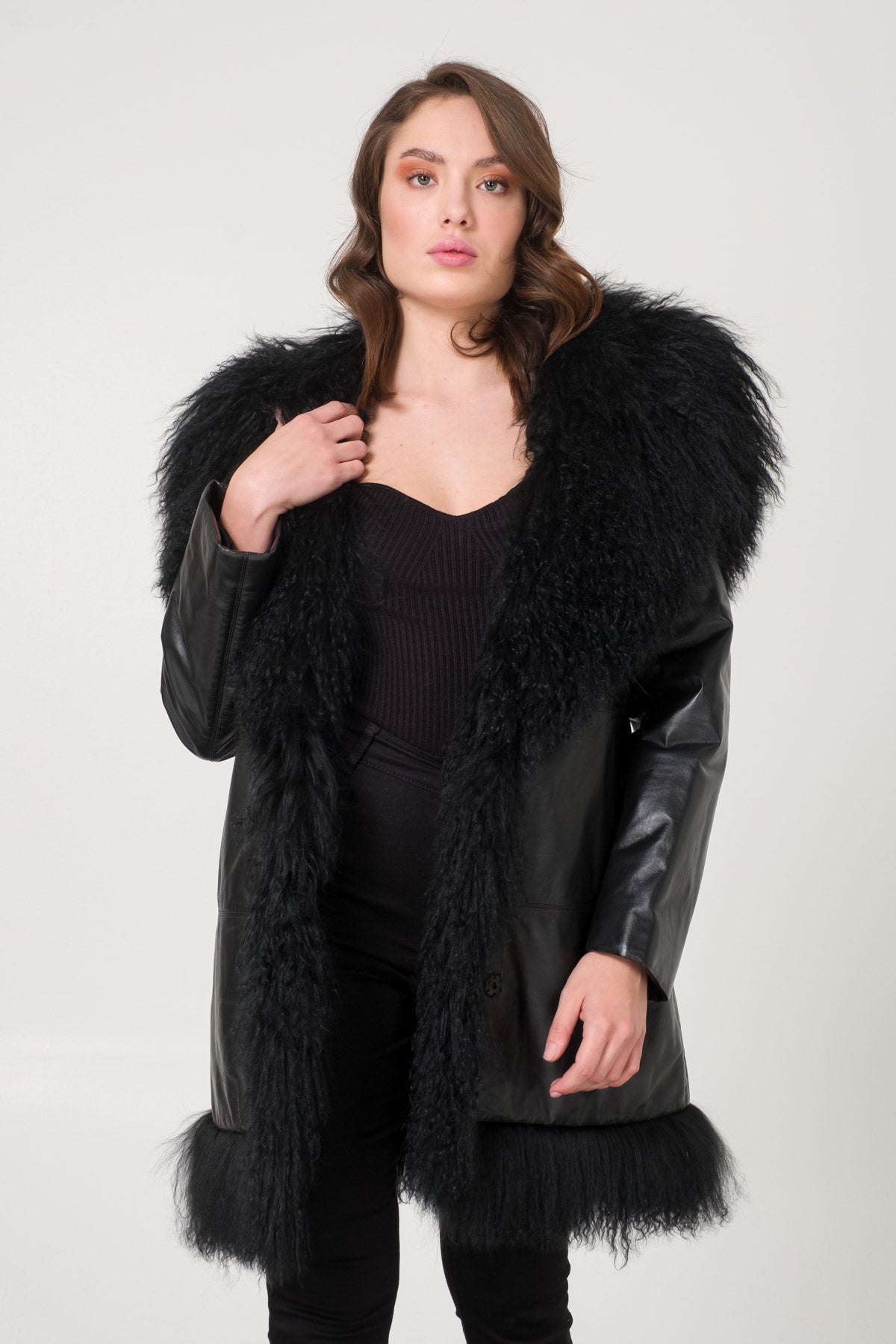 Black Leather Coat