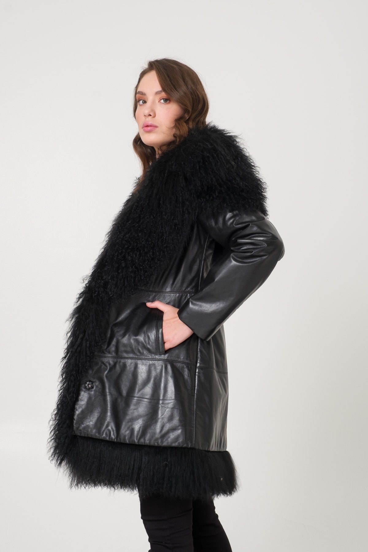 Black Leather Coat