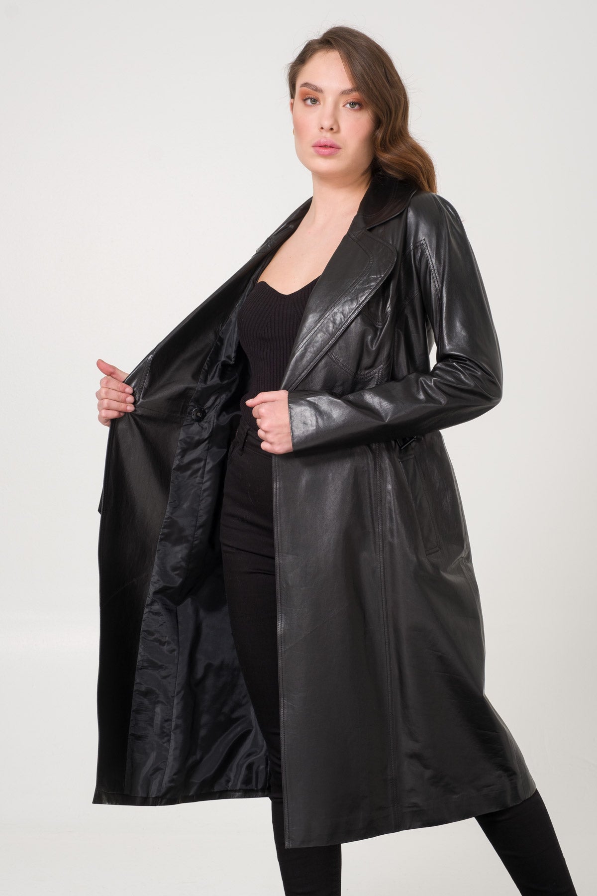 Black Leather Coat