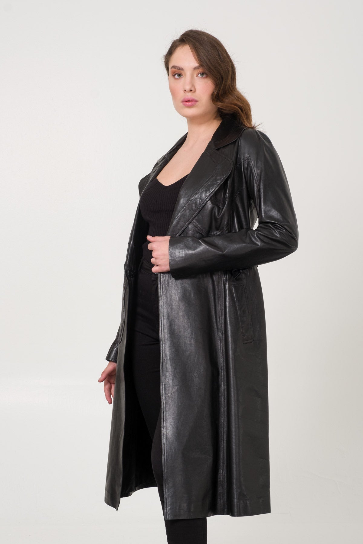 Black Leather Coat