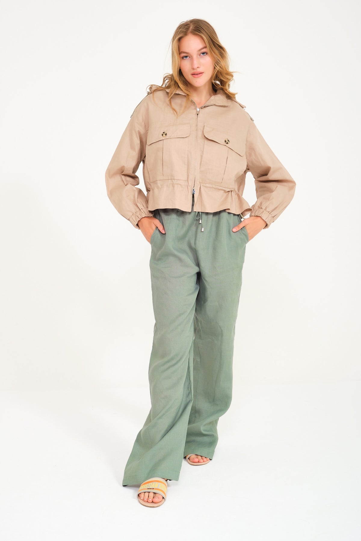 Taupe Linen Jacket