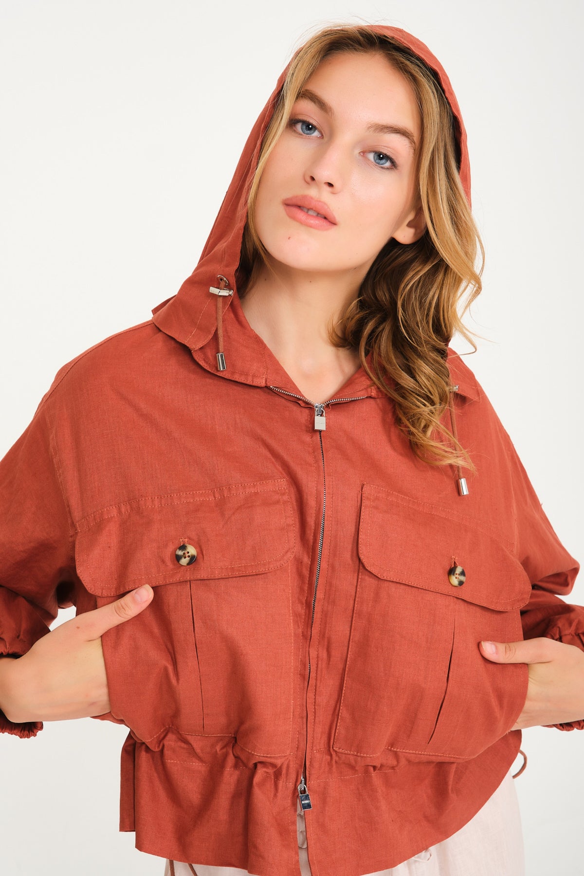 Terracotta Linen Jacket