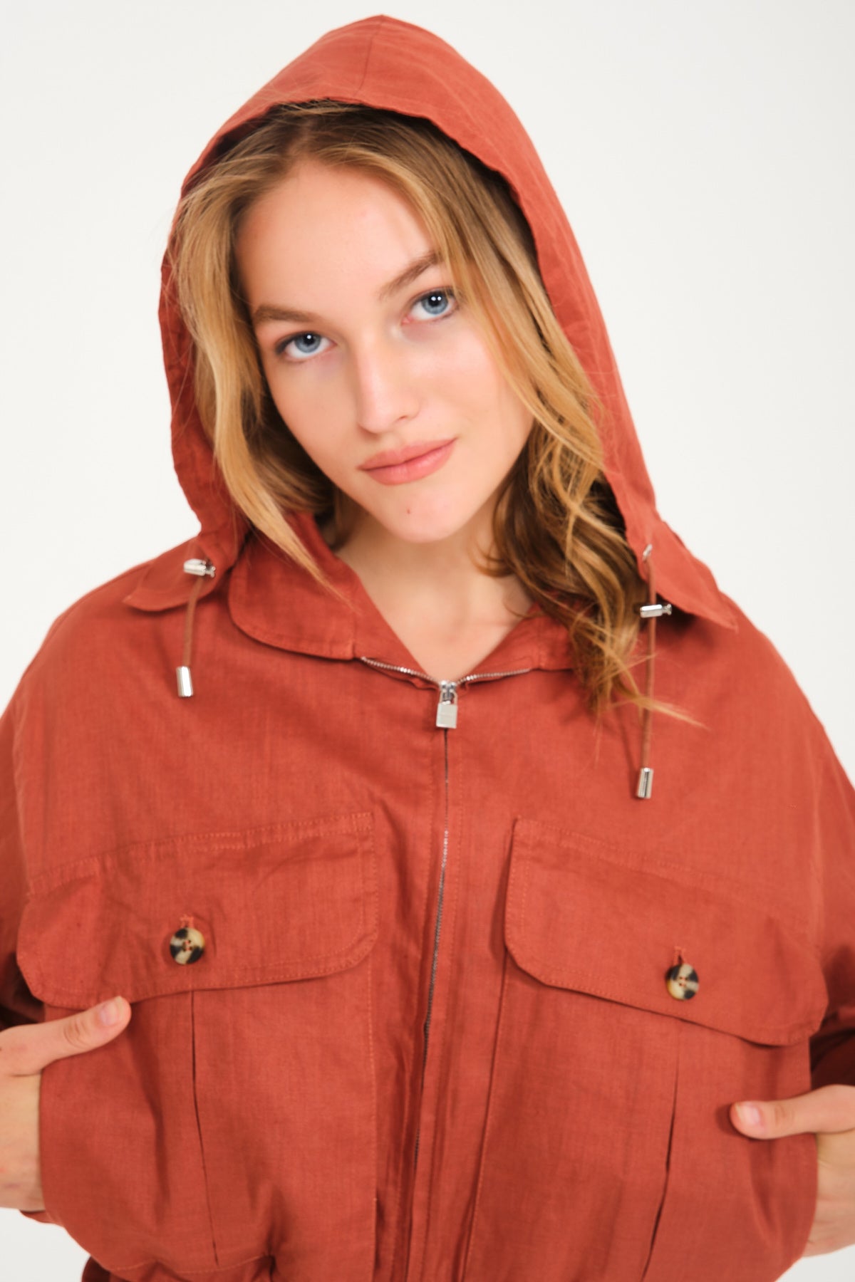 Terracotta Linen Jacket