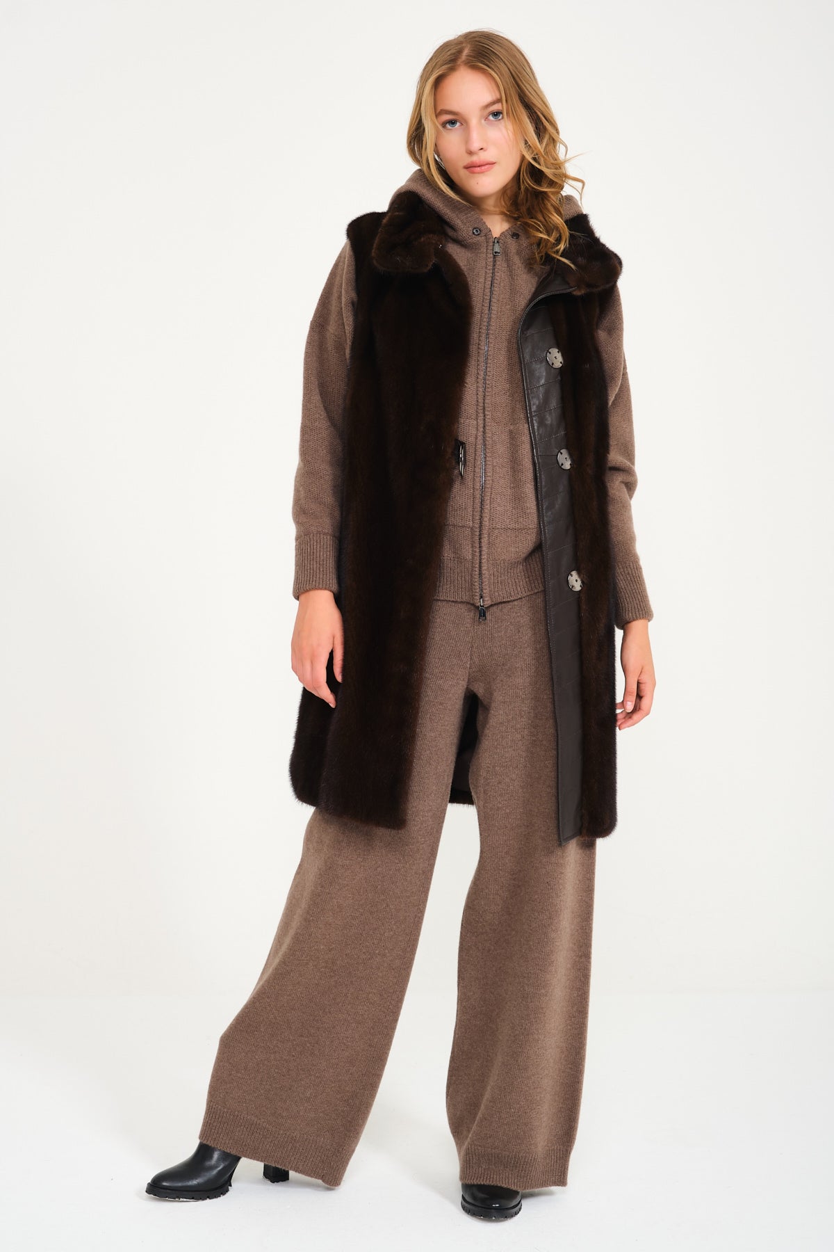 Brown Mink Fur Vest