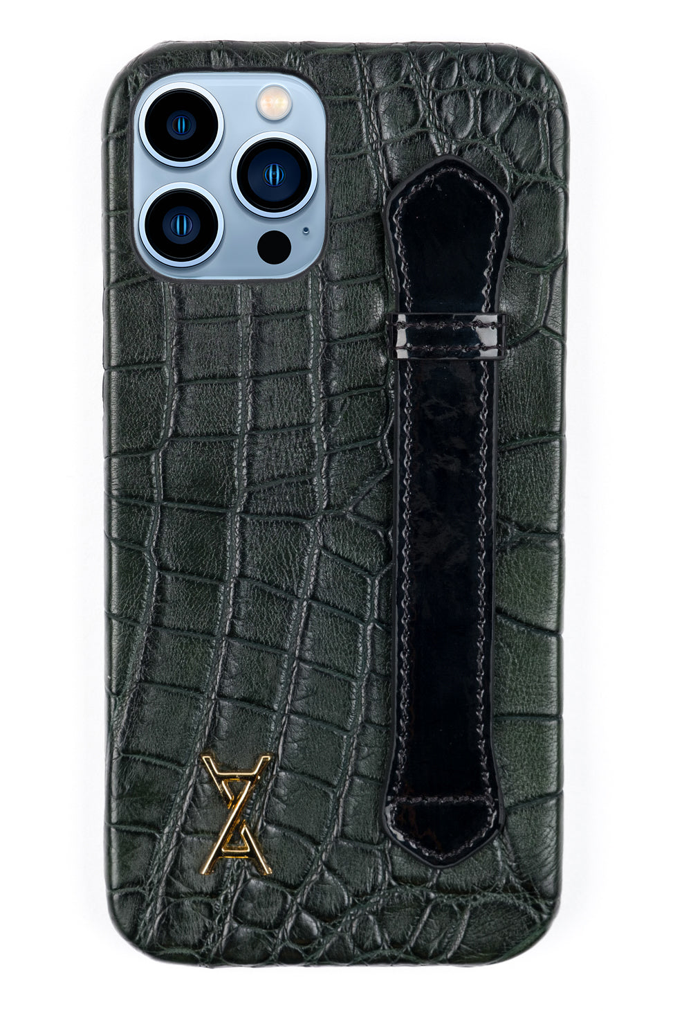 Green Crocodile Leather iPhone 13 / 13 Pro Case