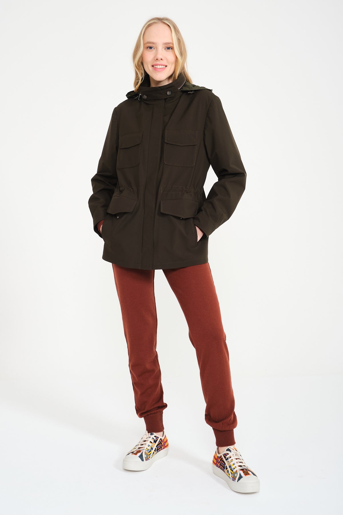 Khaki Waterproof Coat