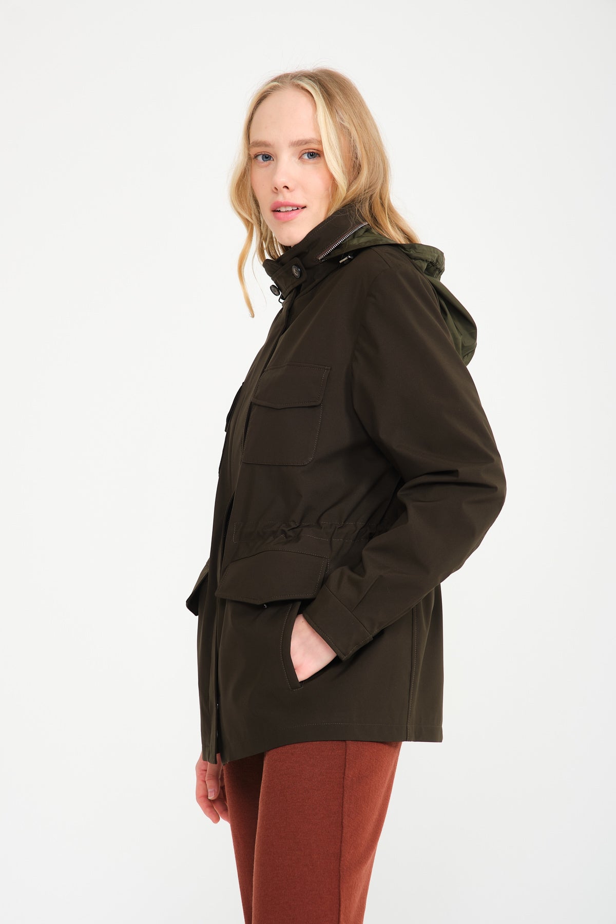 Khaki Waterproof Coat