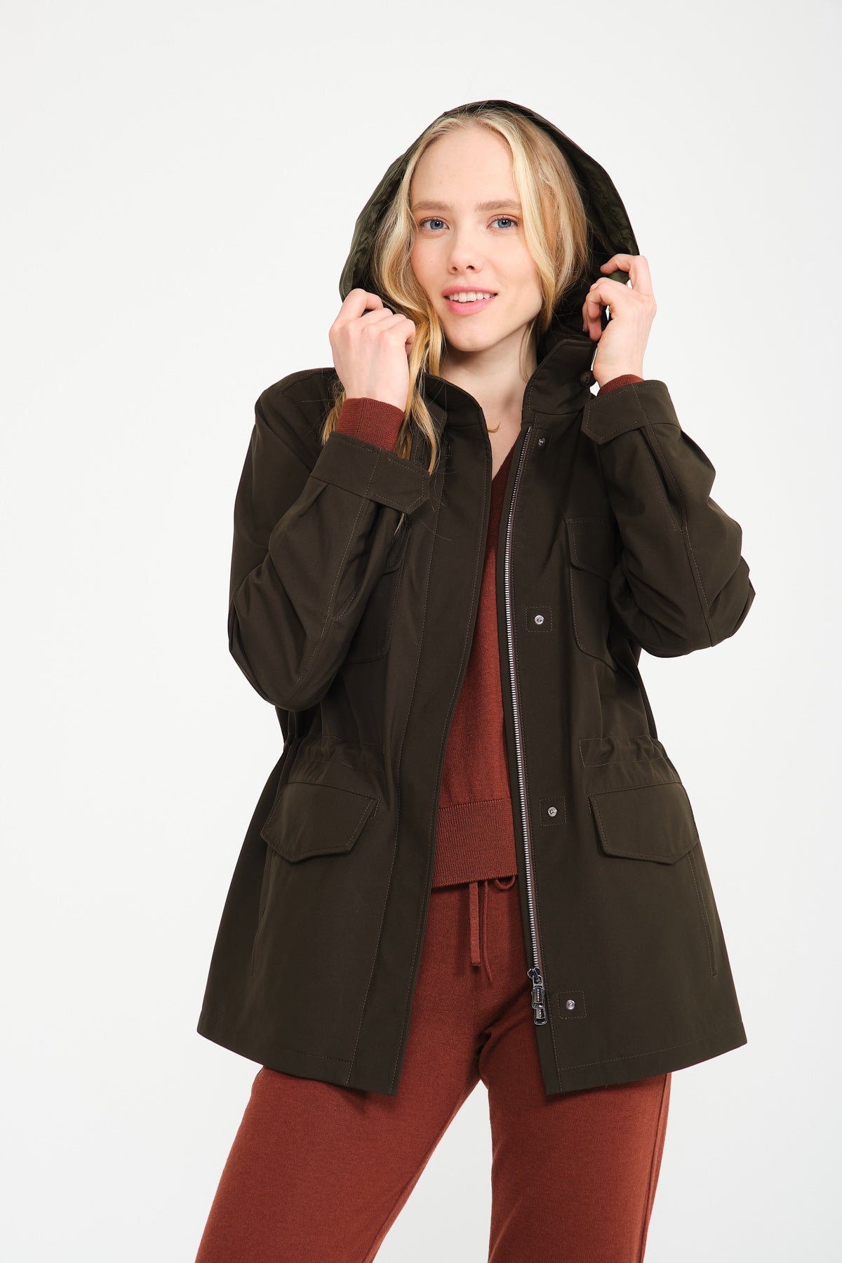 Khaki Waterproof Coat