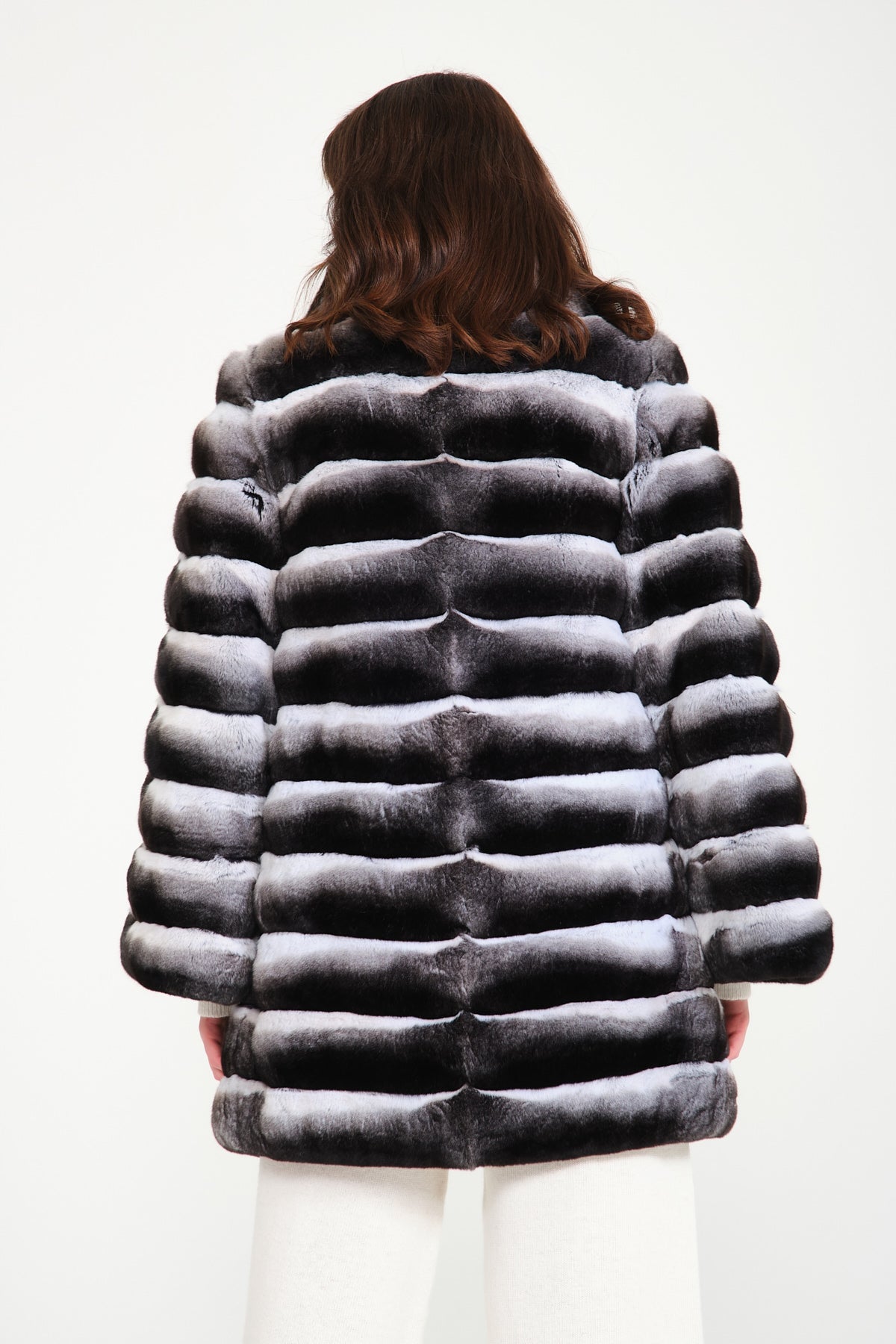 Natural Grey Chinchilla Fur Coat