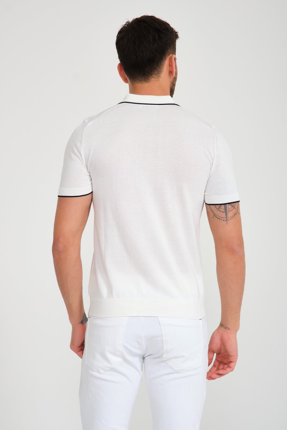 White Cotton Polo Shirt