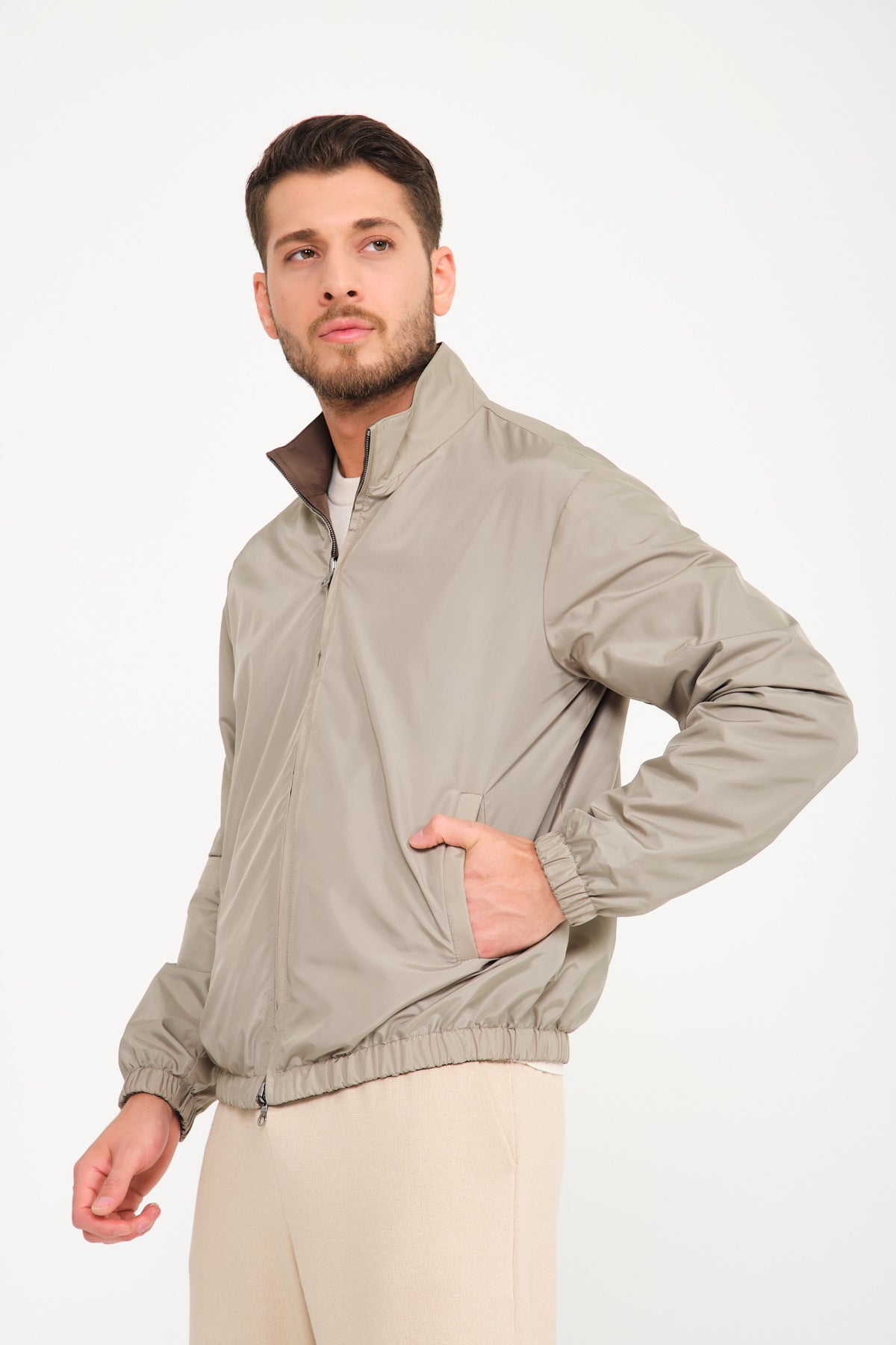 Olive waterproof outlet jacket