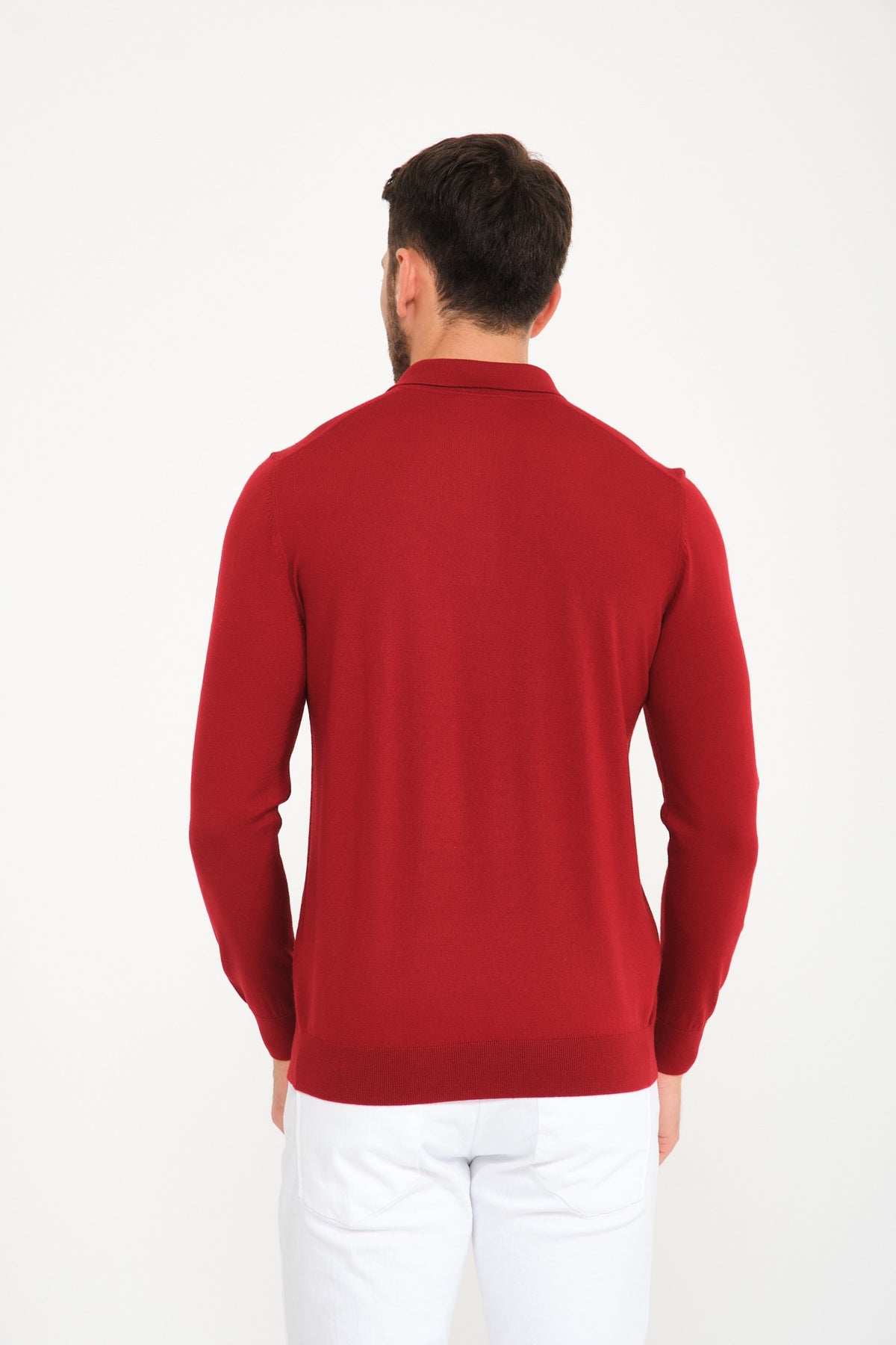 Red Wool Polo Shirt