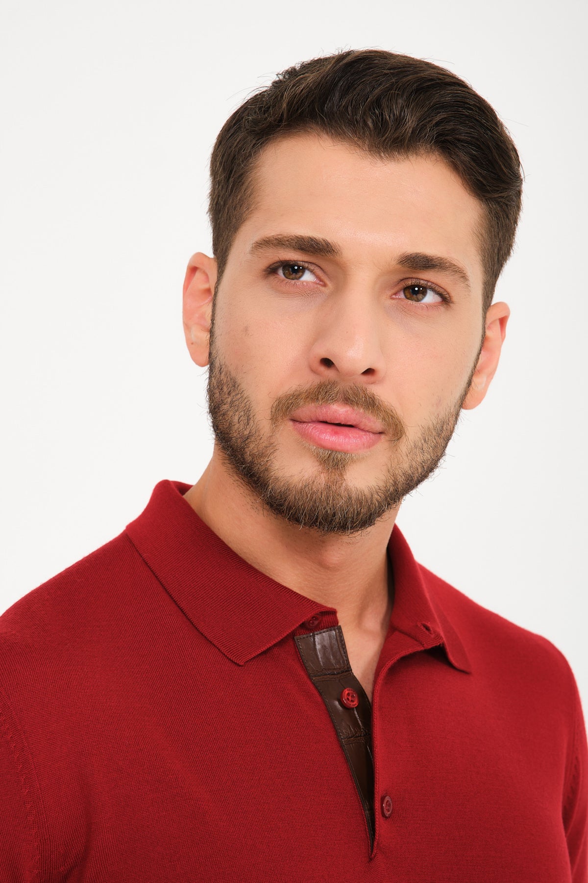 Red Wool Polo Shirt