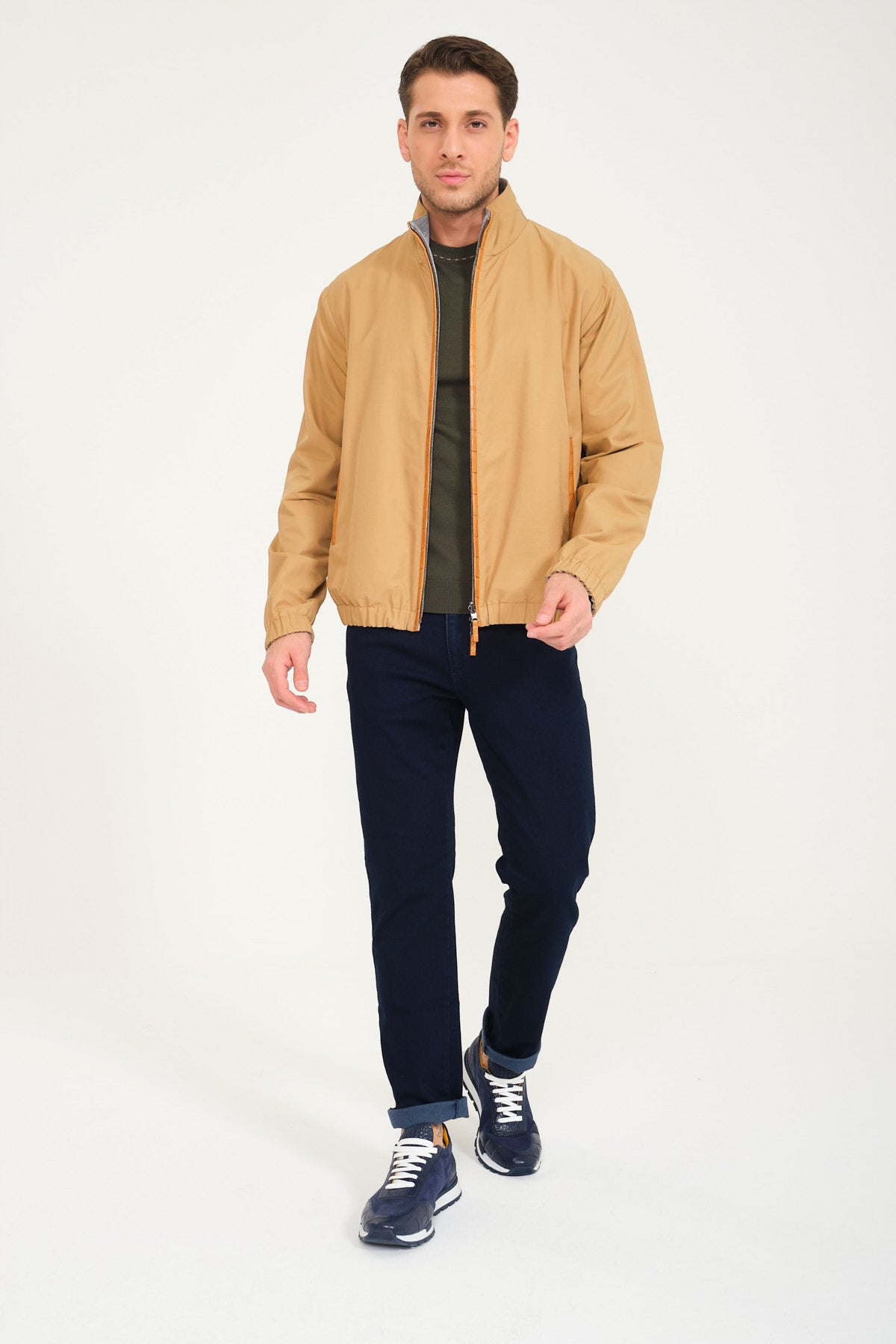 Light Camel Double face Waterproof Jacket