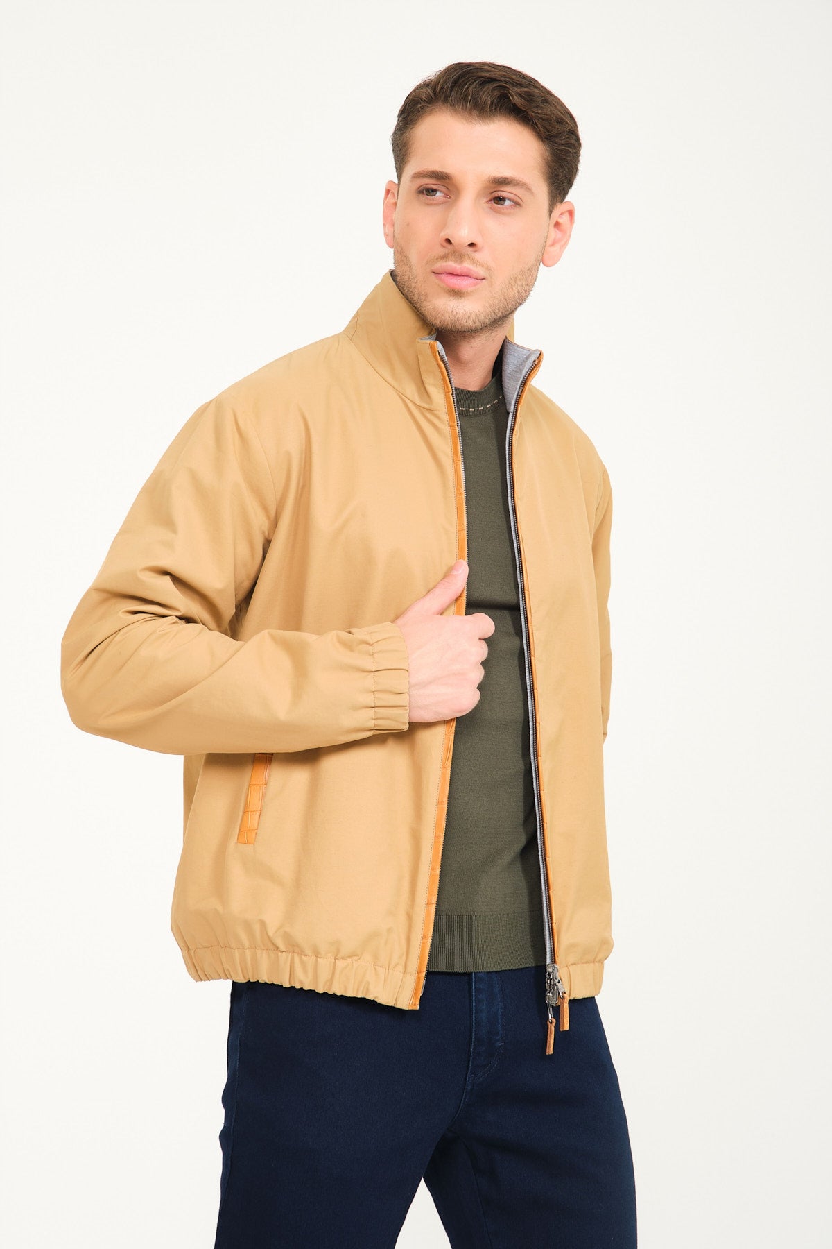 Light Camel Double face Waterproof Jacket
