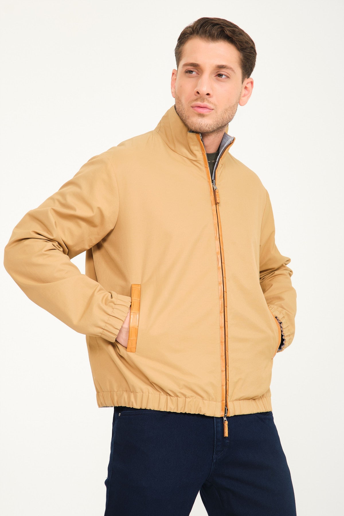 Light Camel Double face Waterproof Jacket