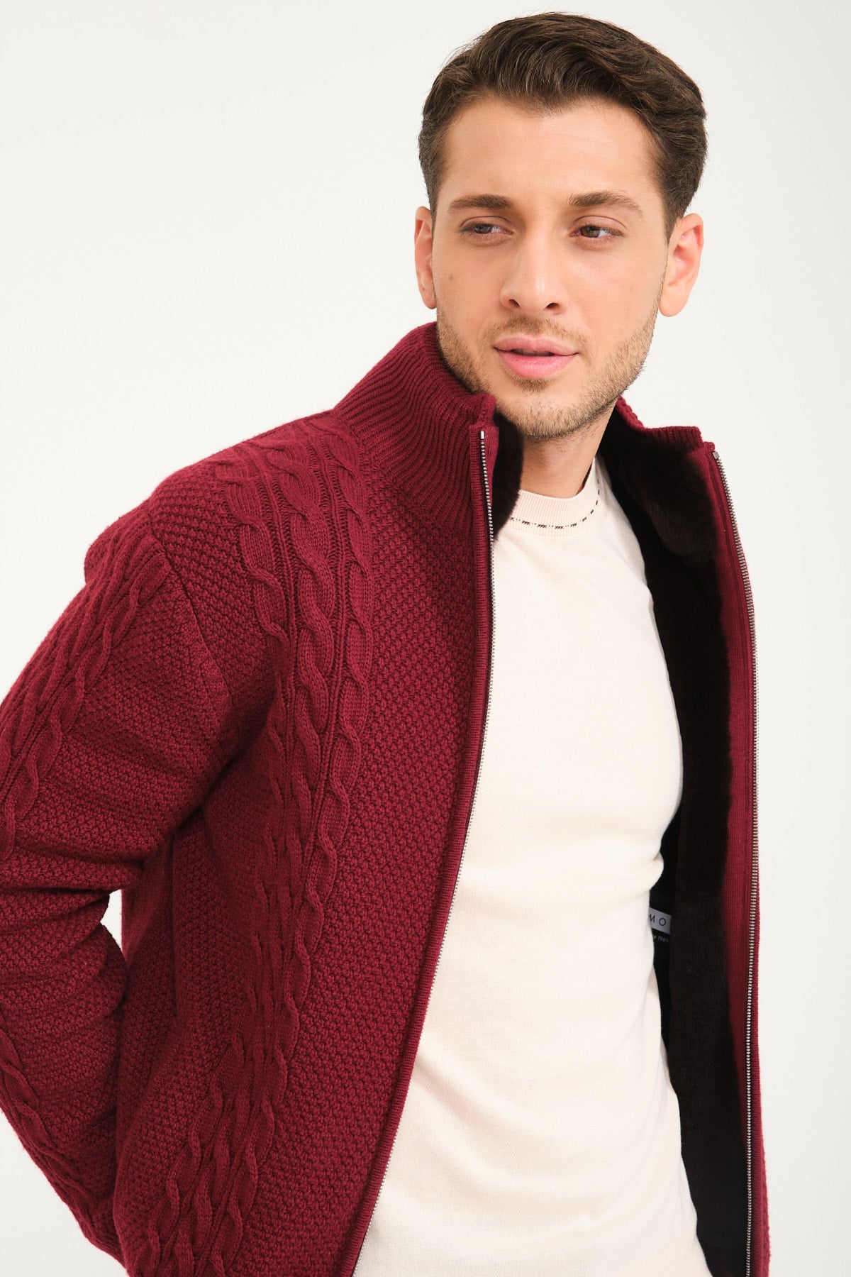 Burgundy hotsell wool cardigan