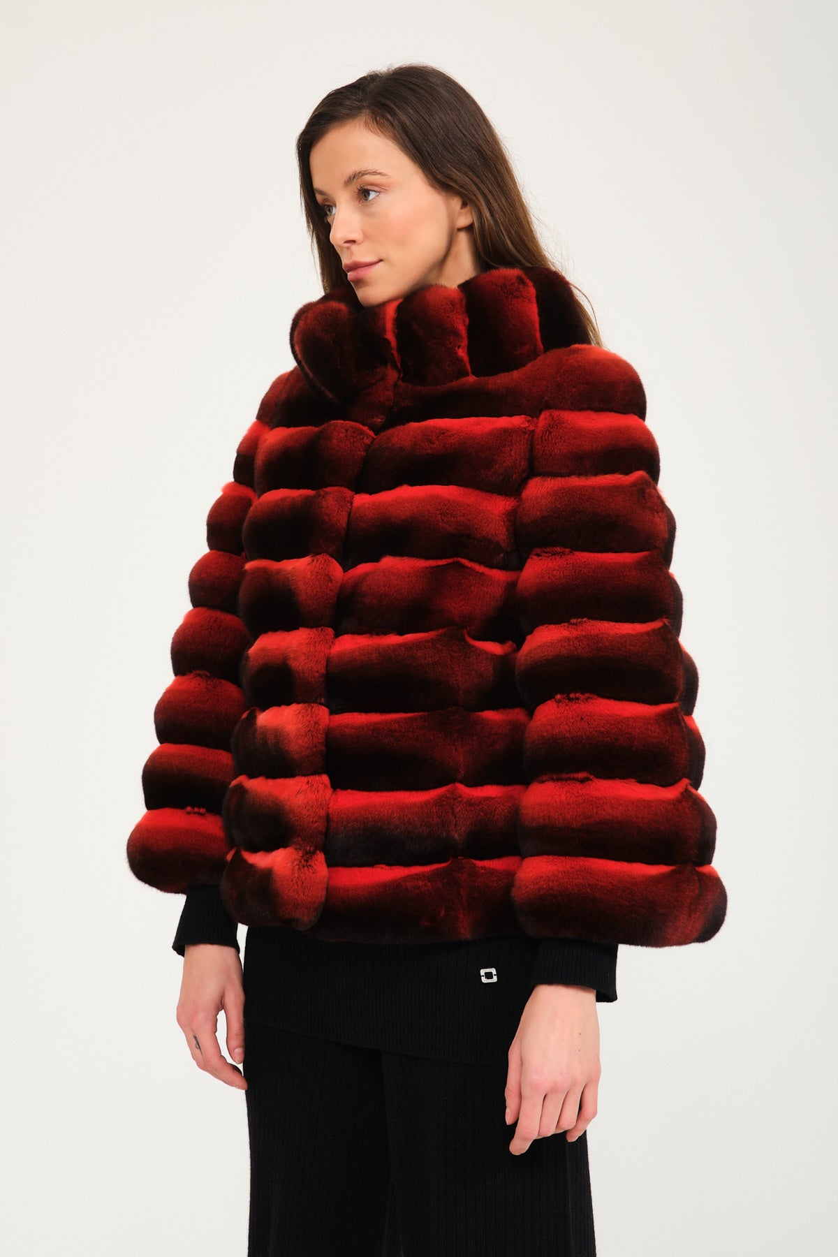 Fur jacket outlet red