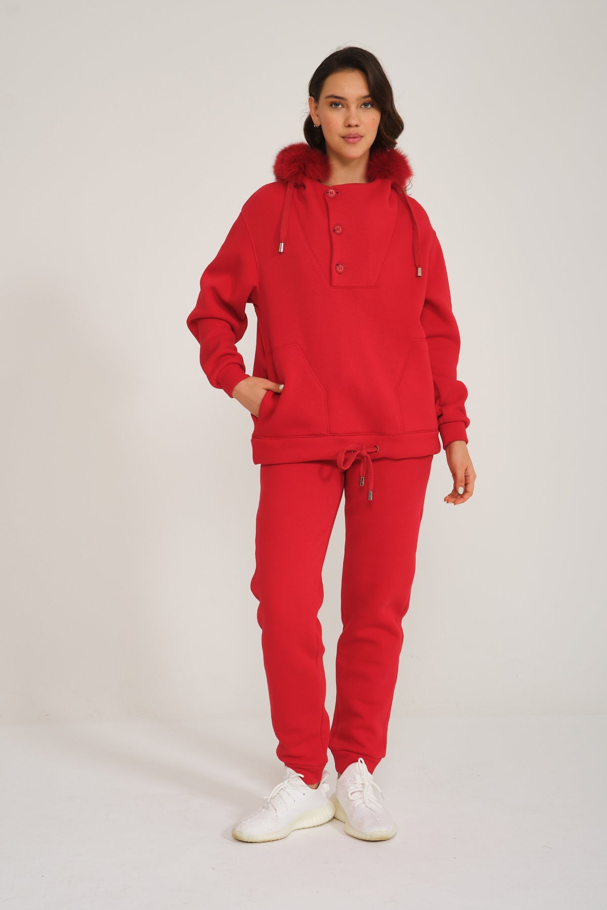 Red joggers set new arrivals