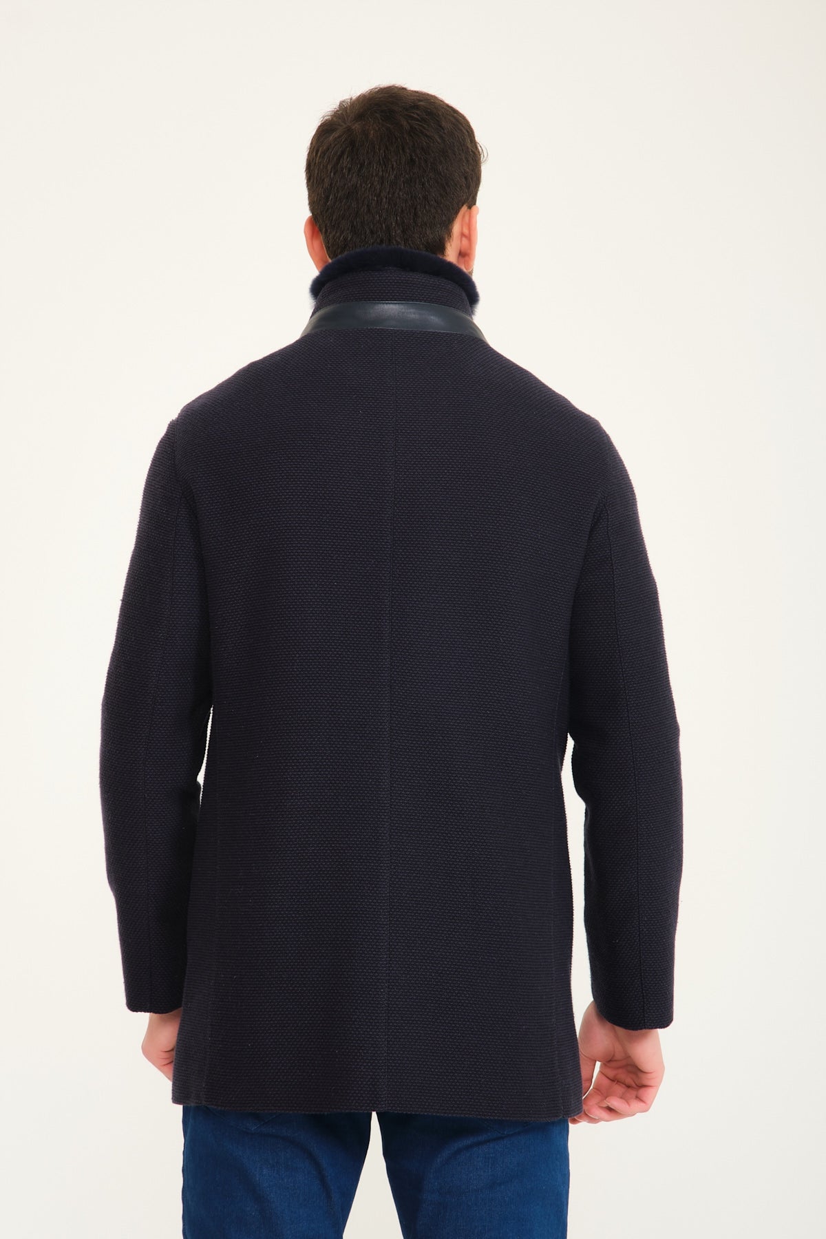 Dark Blue Wool Coat