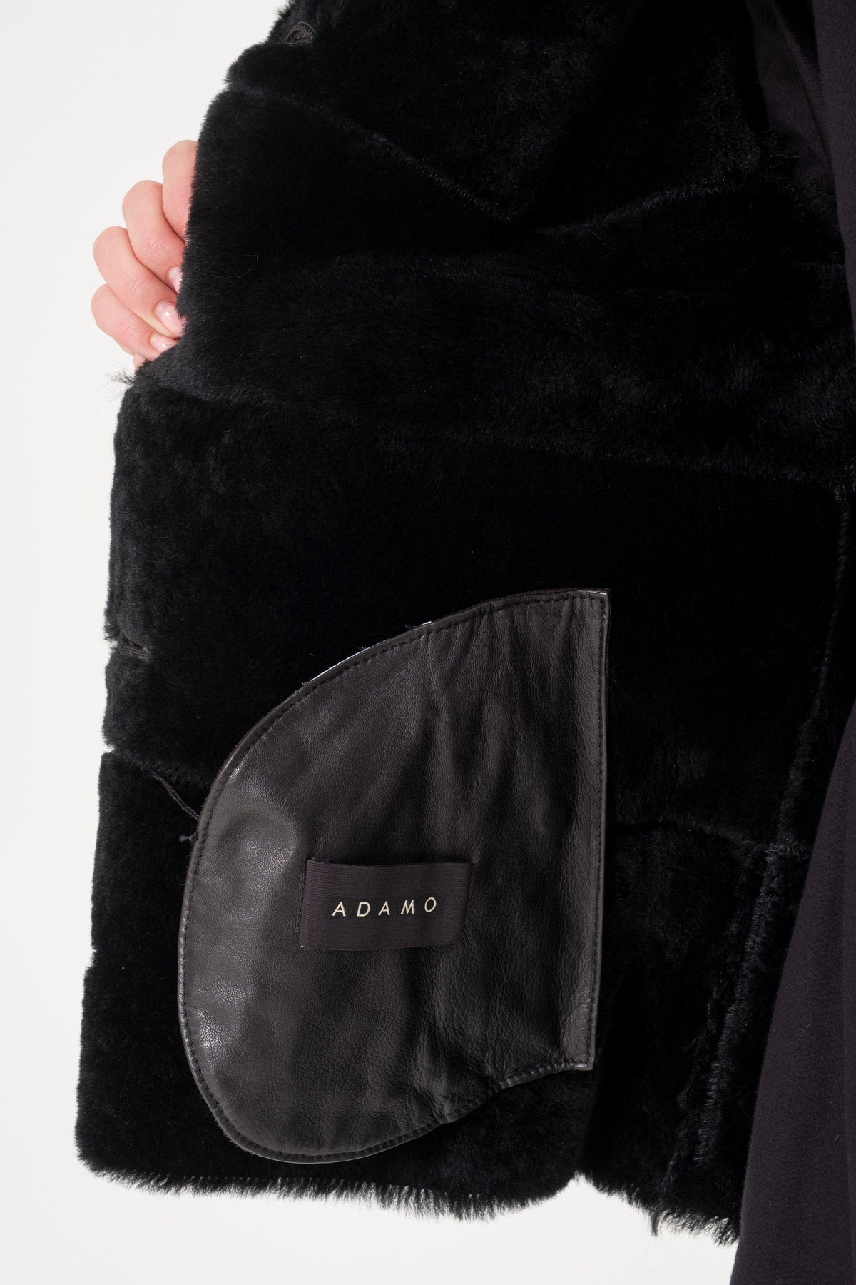 Black Reptile Print Leather Jacket