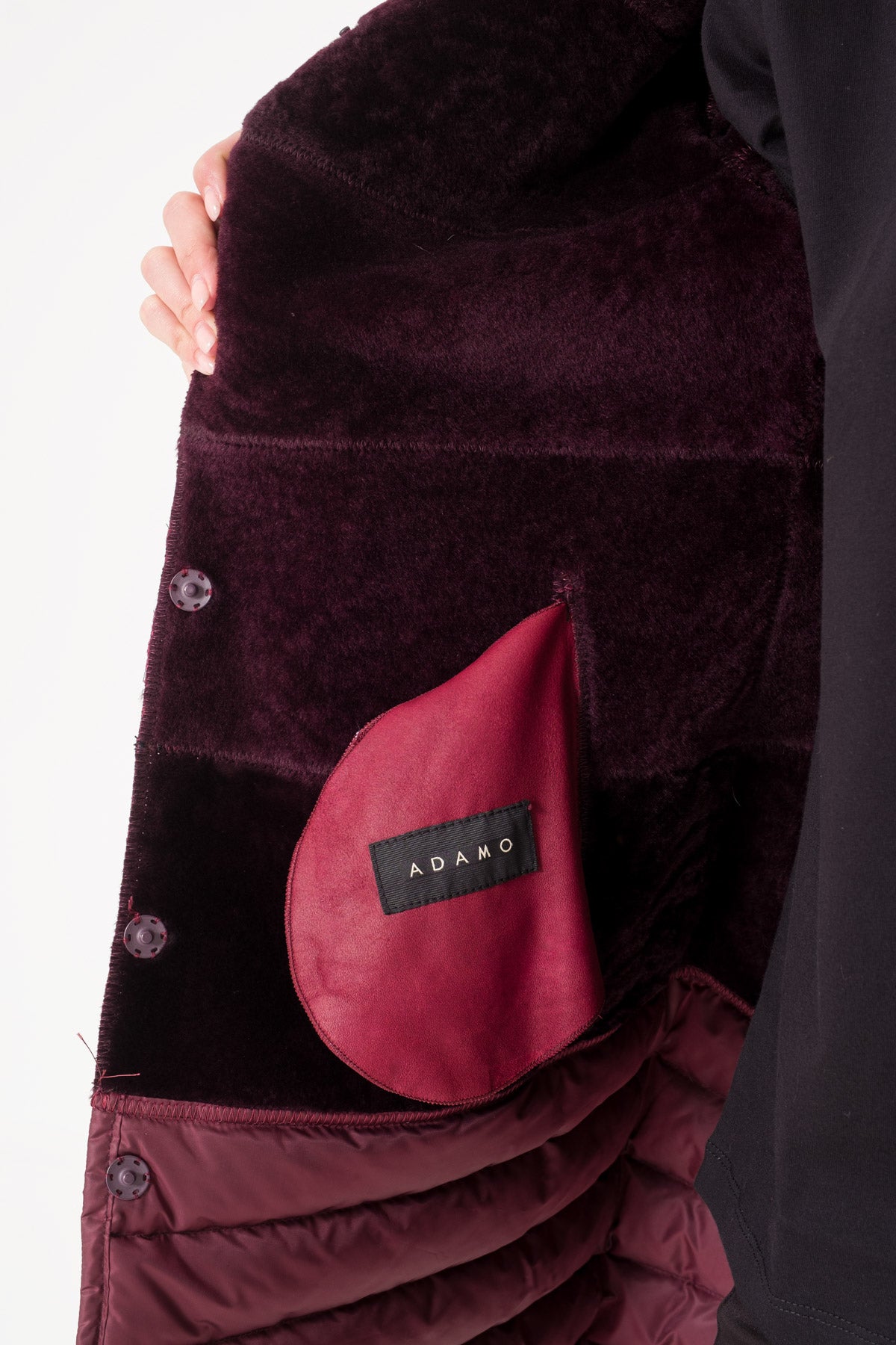 Marsala Double Faced Long Shearling Coat