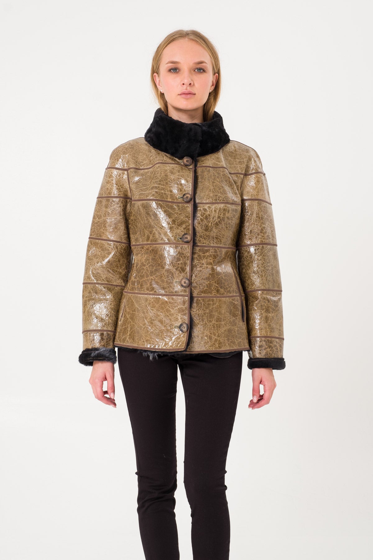 Gold Leather Jacket