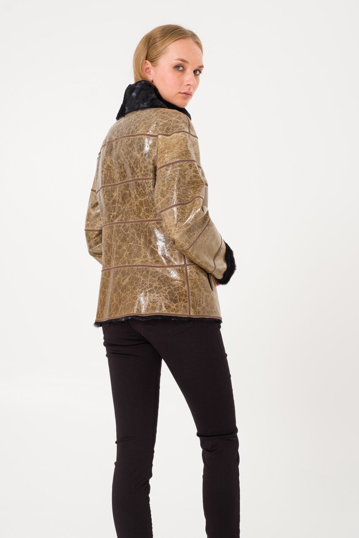 Gold Leather Jacket