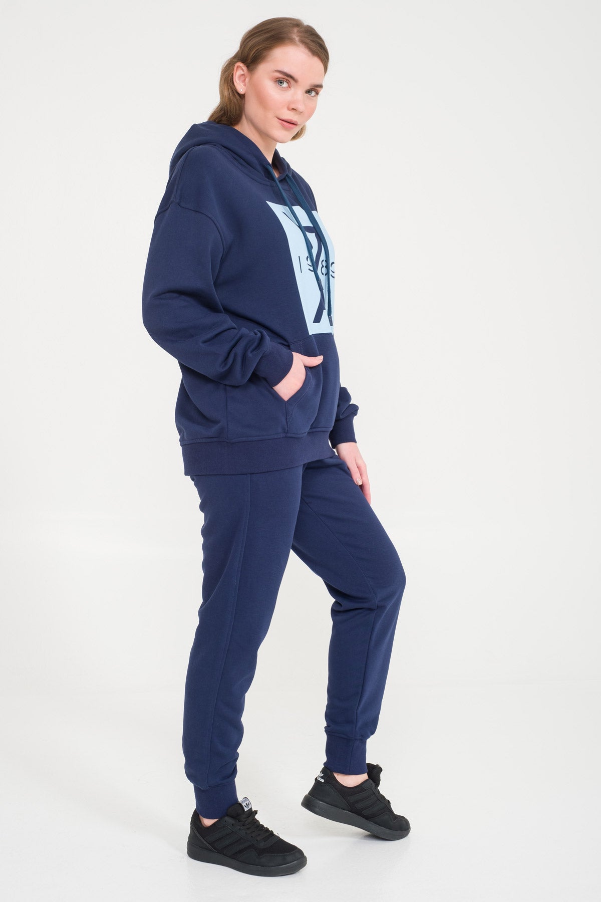 Navy Hoodie & Jogger Set