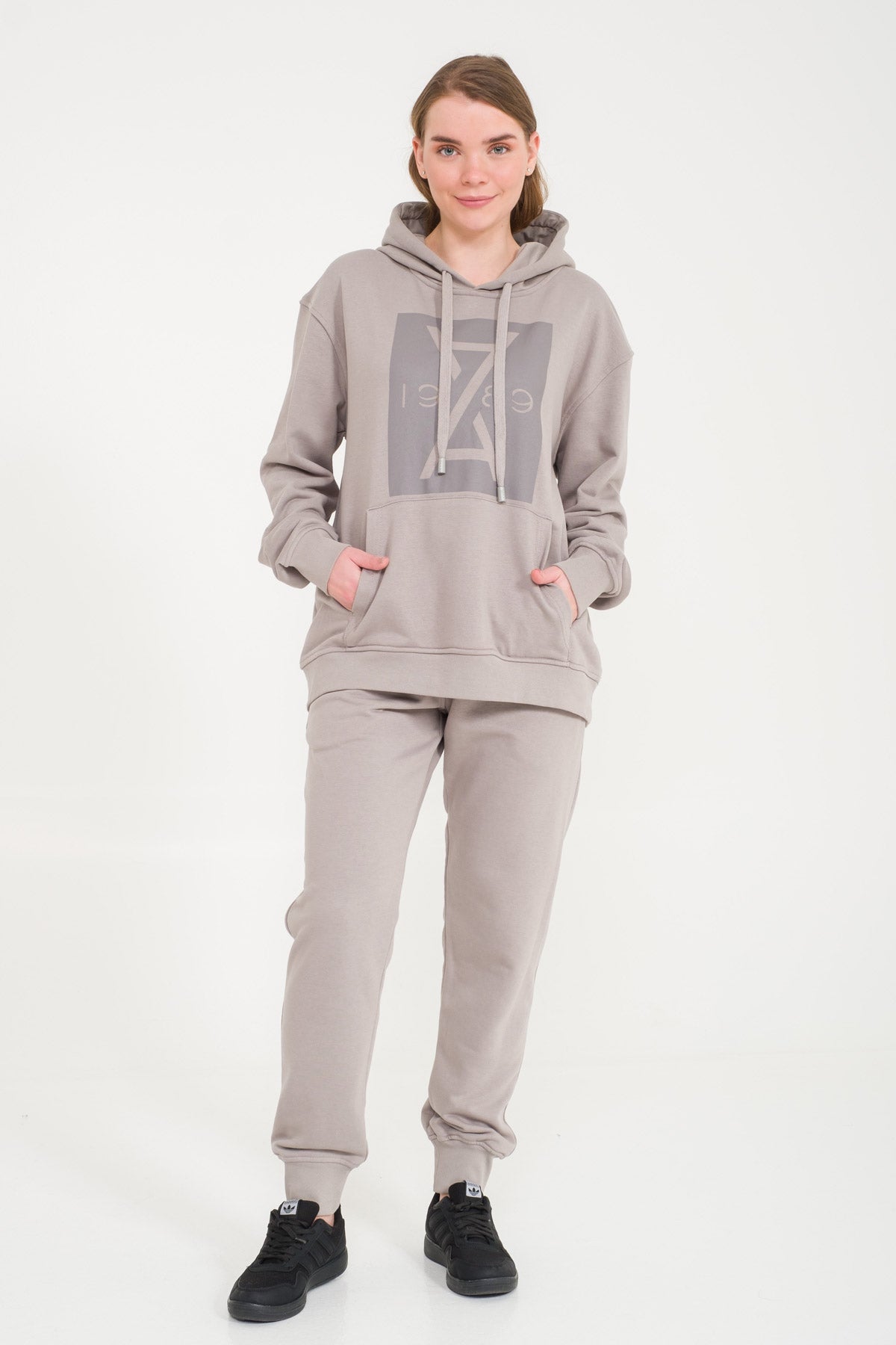 Grey Hoodie Jogger Set