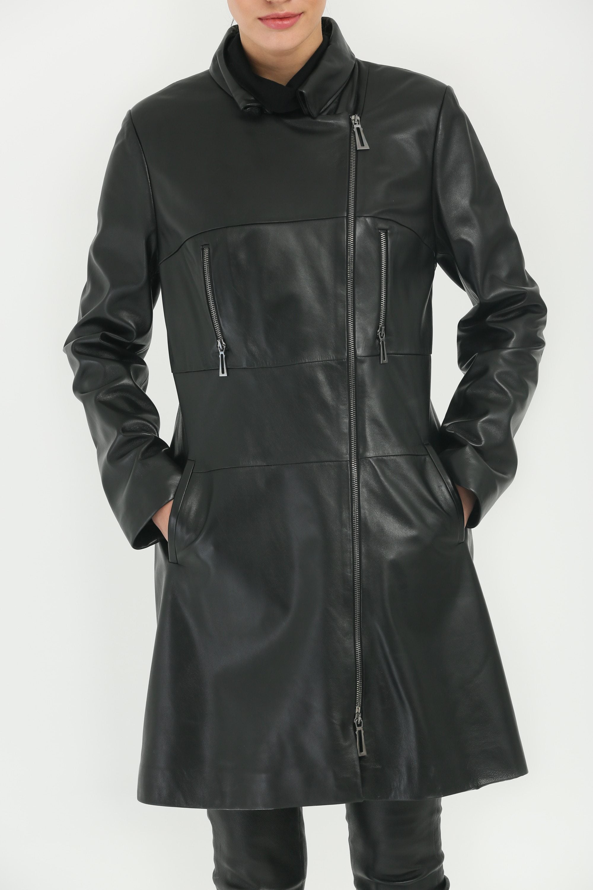 Black Long Leather Jacket