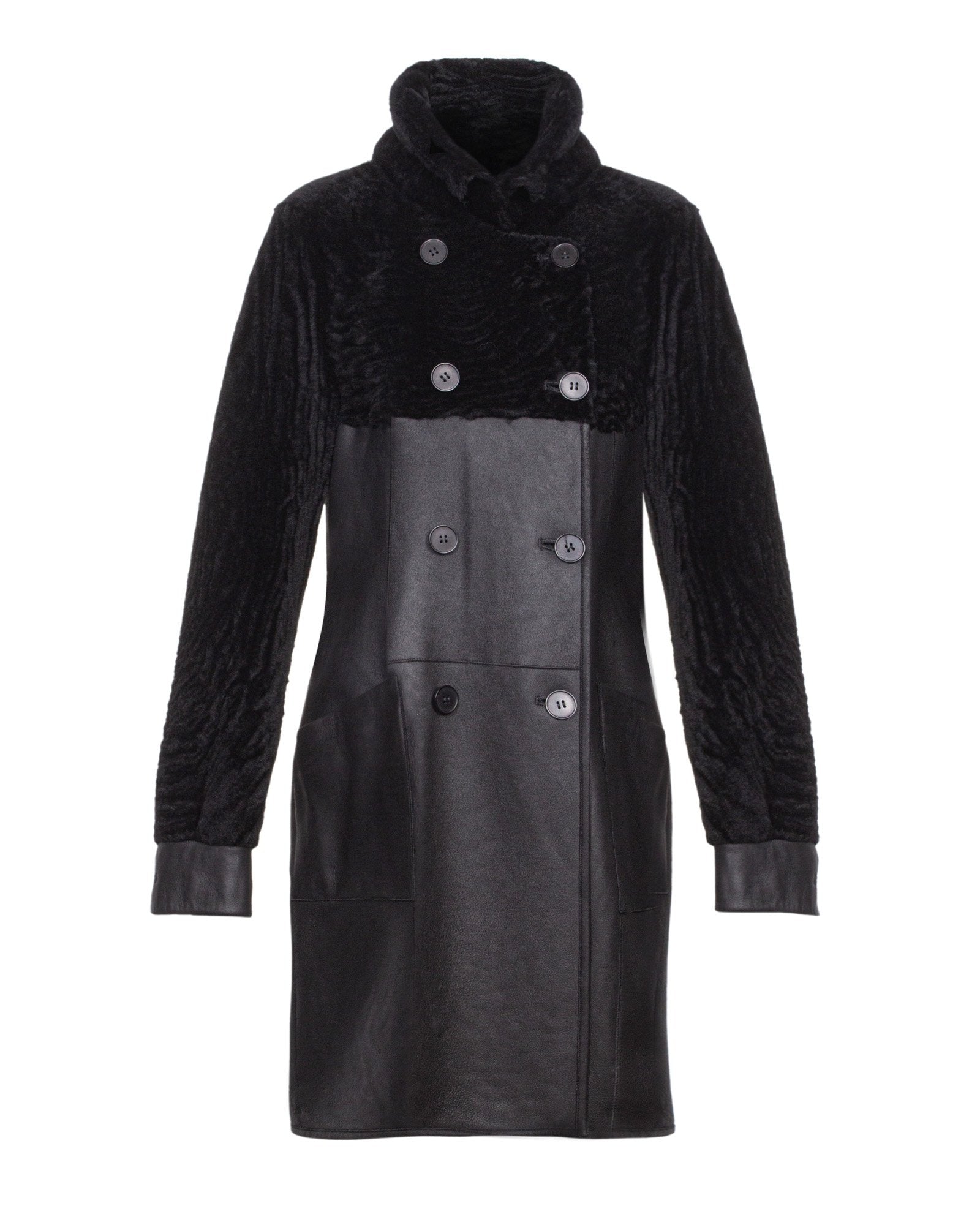 Black Long Shearling Coat