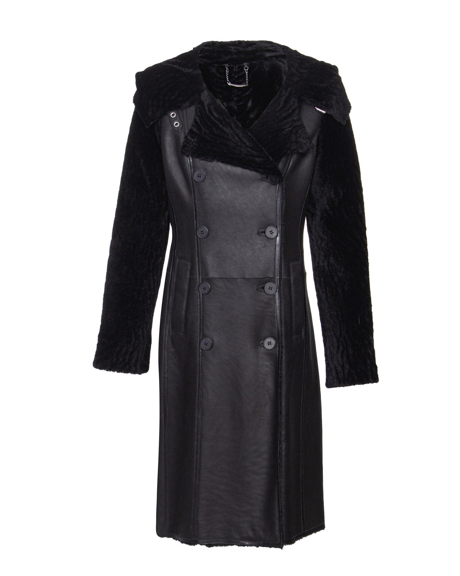 Black Long Shearling Coat