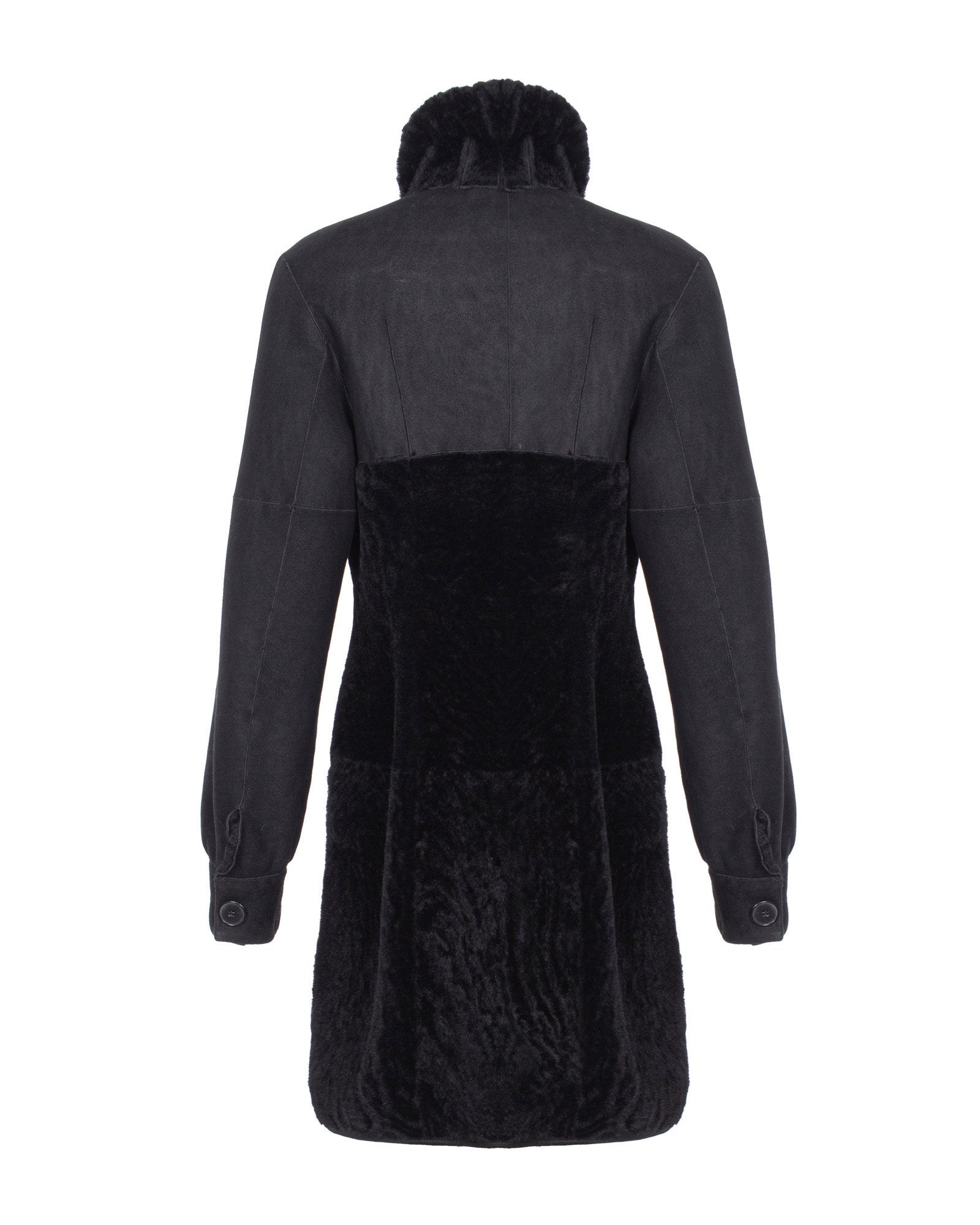 Black Long Swakara Coat