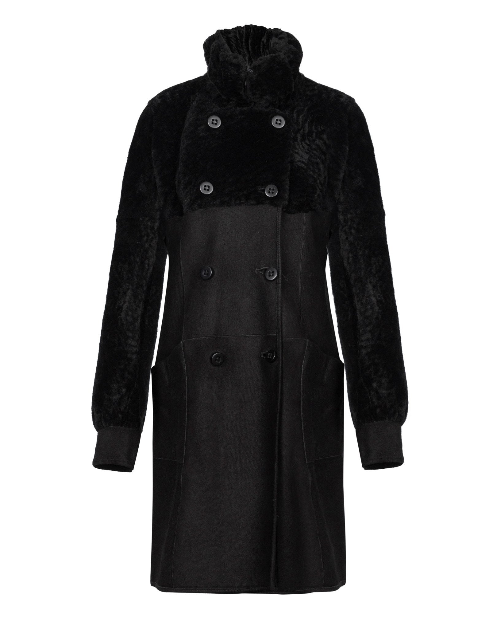 Black Long Swakara Coat
