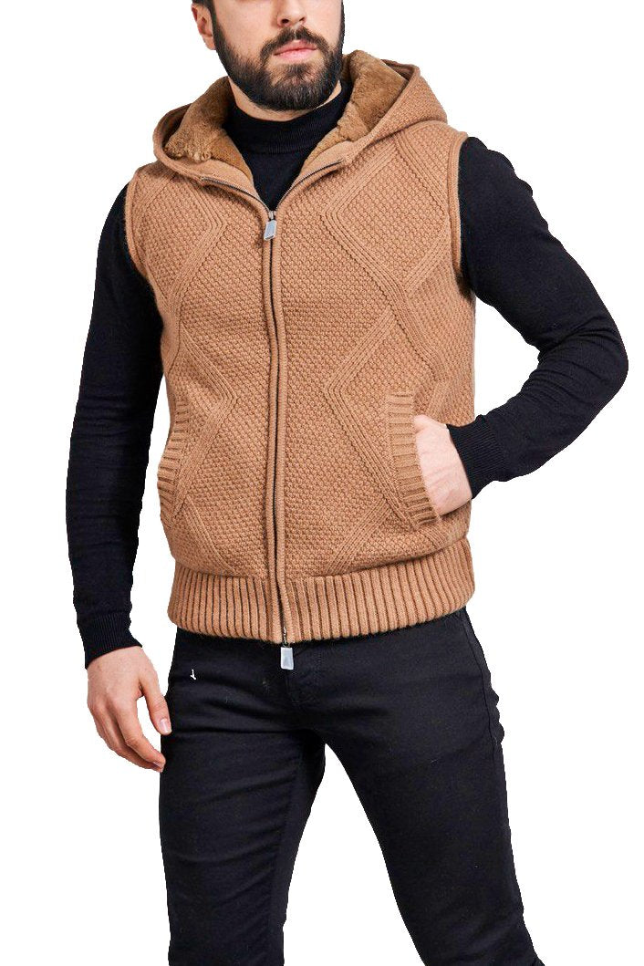 Camel Knit Vest