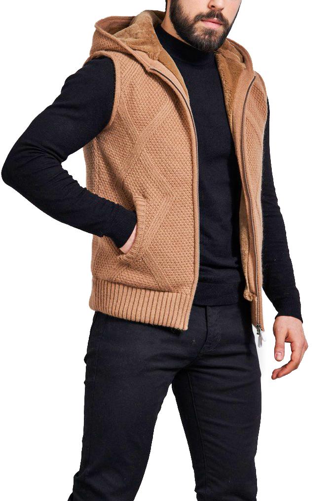 Camel Knit Vest