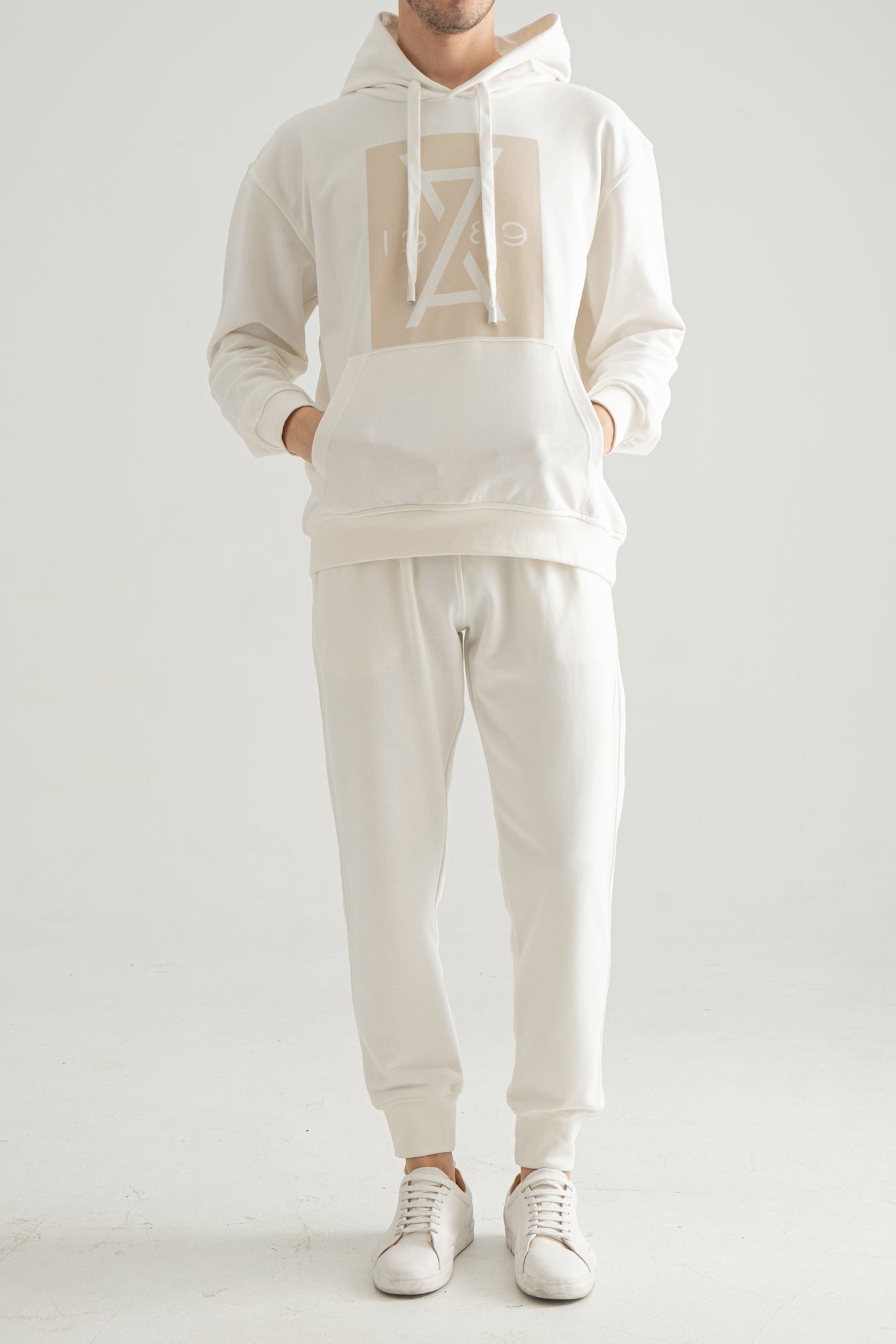 White Hoodie & Jogger Set
