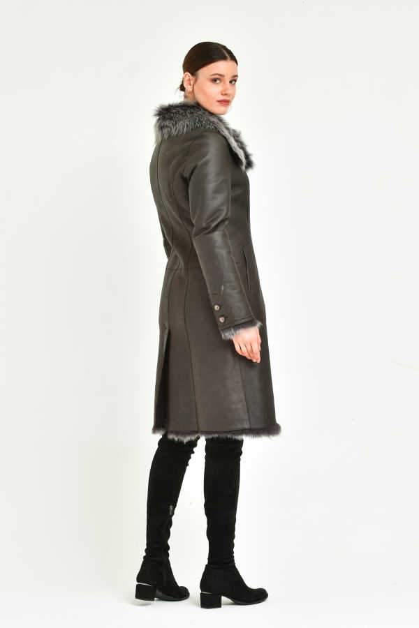Dark Green Leather Coat