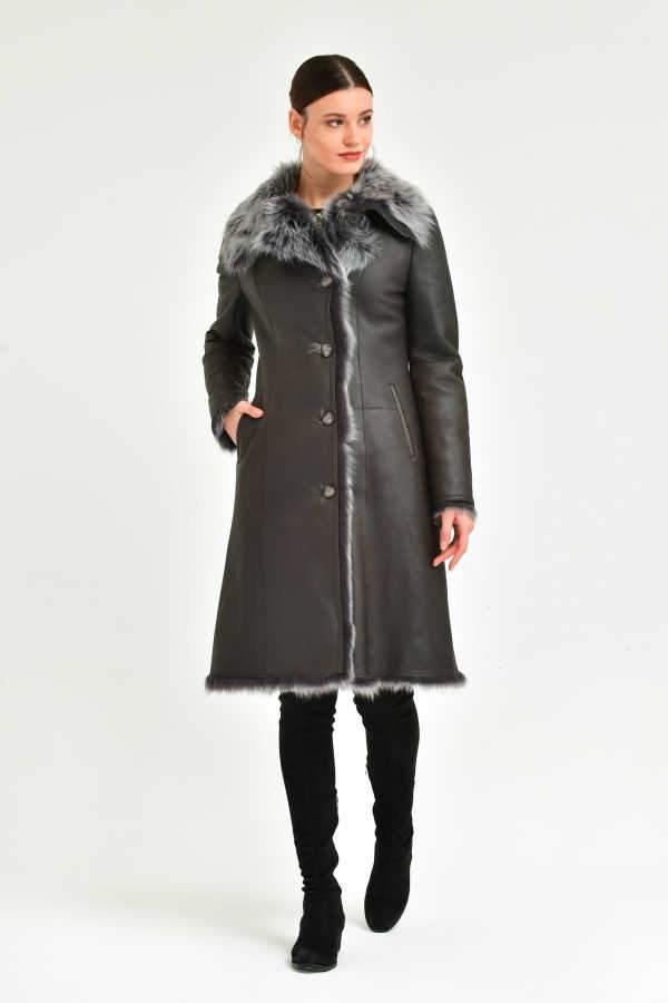 Dark Green Leather Coat