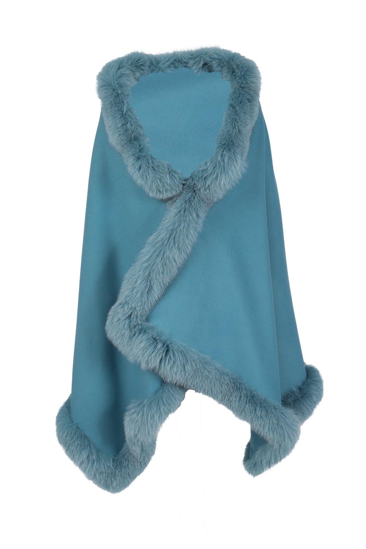 Blue on sale fur stole